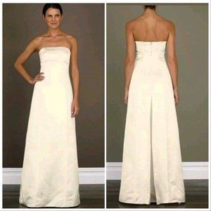 J Crew Vivian Wedding Dress, Satin, Ivory, Sz 4